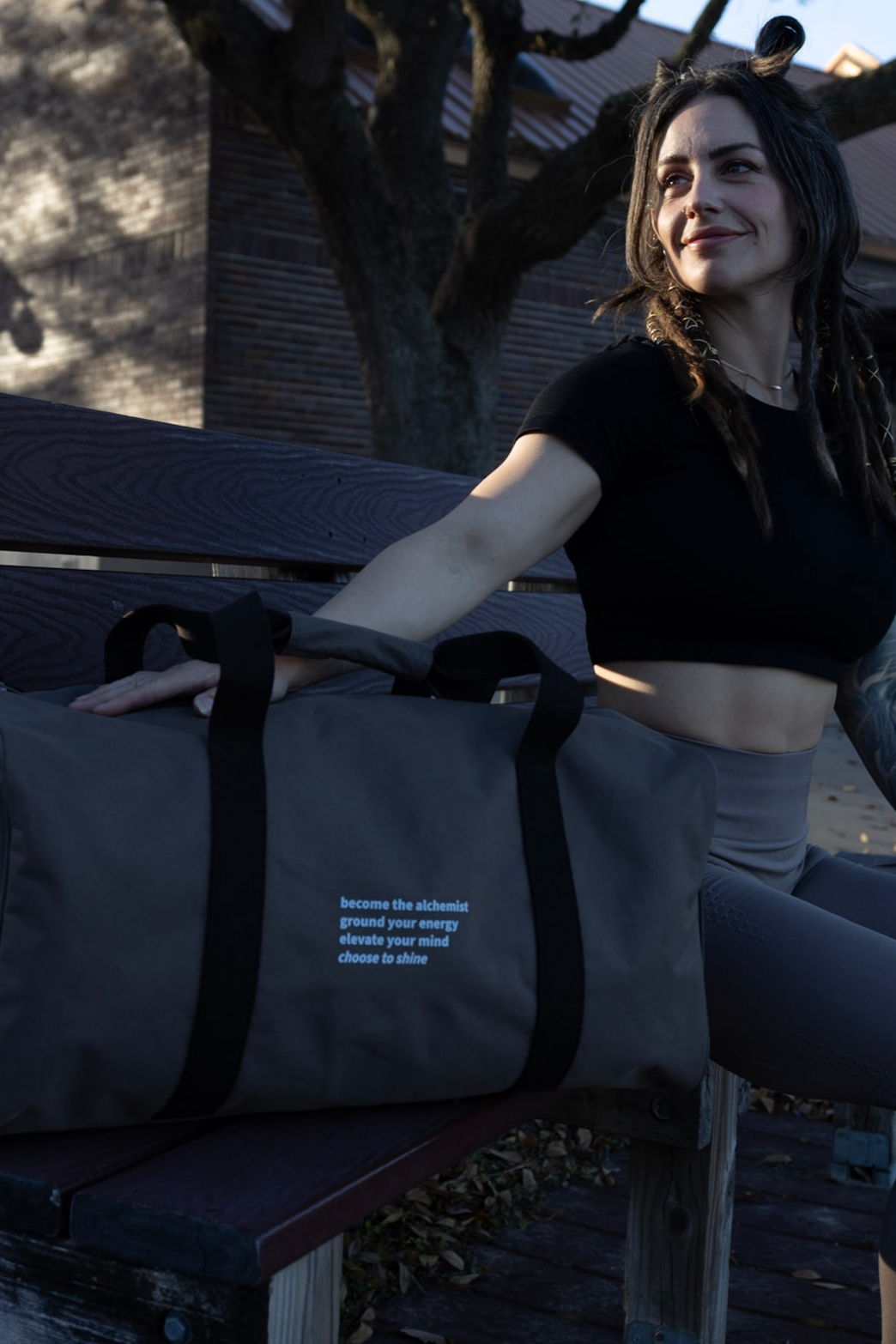 Walnut/Black Travel Bag
